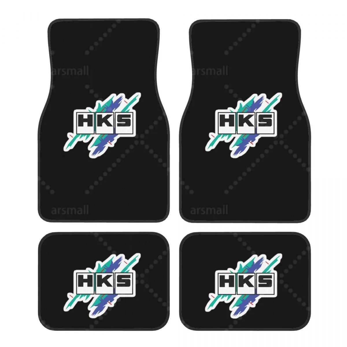 4-Piece Car Floor Mats with Rubber Backing – Front & Rear Full Coverage