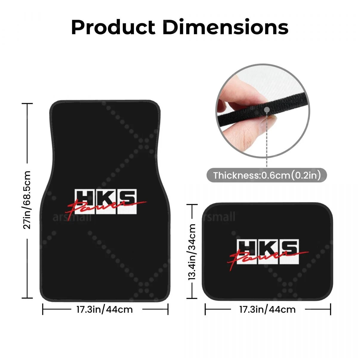 4-Piece Car Floor Mats with Rubber Backing – Front & Rear Full Coverage