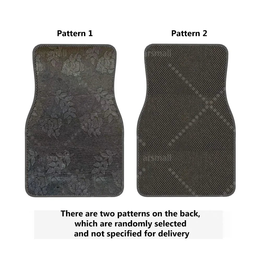 HK-S Style 4-Piece Car Floor Mats with Rubber Backing – Front & Rear Full Coverage