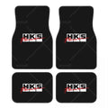HK-S Style 4-Piece Car Floor Mats with Rubber Backing – Front & Rear Full Coverage