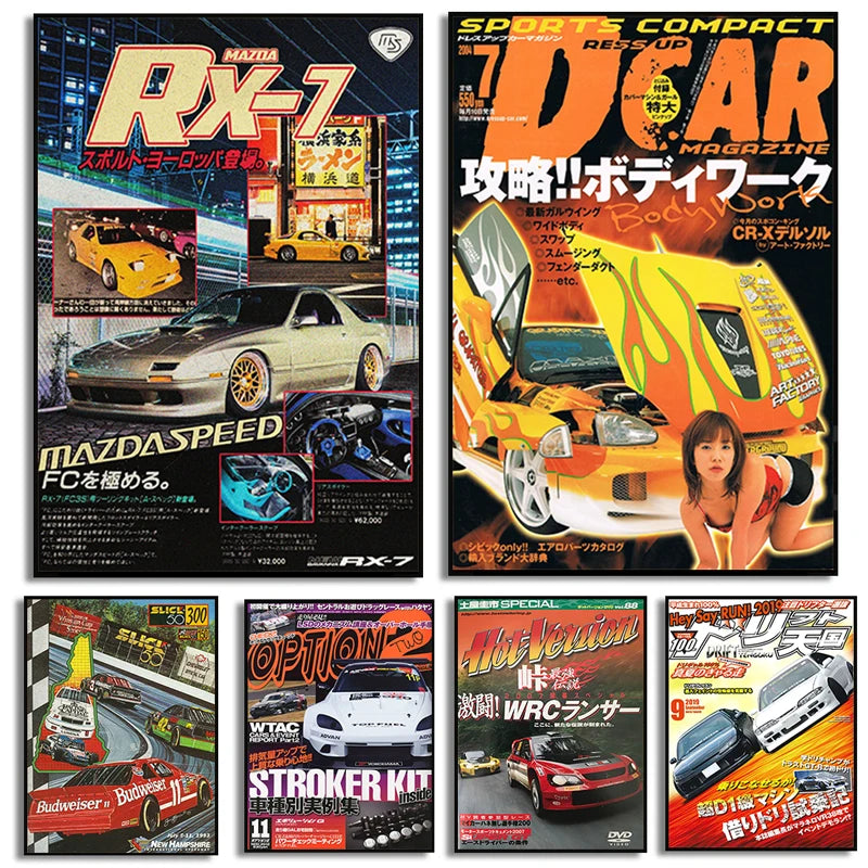 JDM Racing Magazine Cover Poster