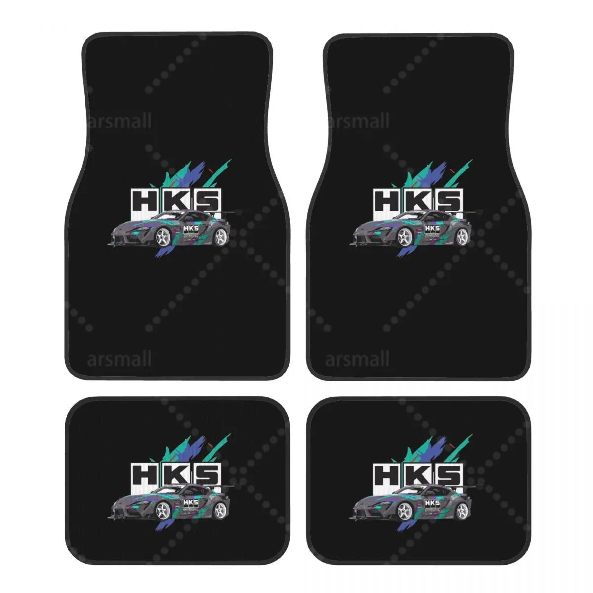 4-Piece Car Floor Mats with Rubber Backing – Front & Rear Full Coverage