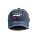 HKS Power and Sports Distressed Baseball Cap – Adjustable JDM Dad Hat