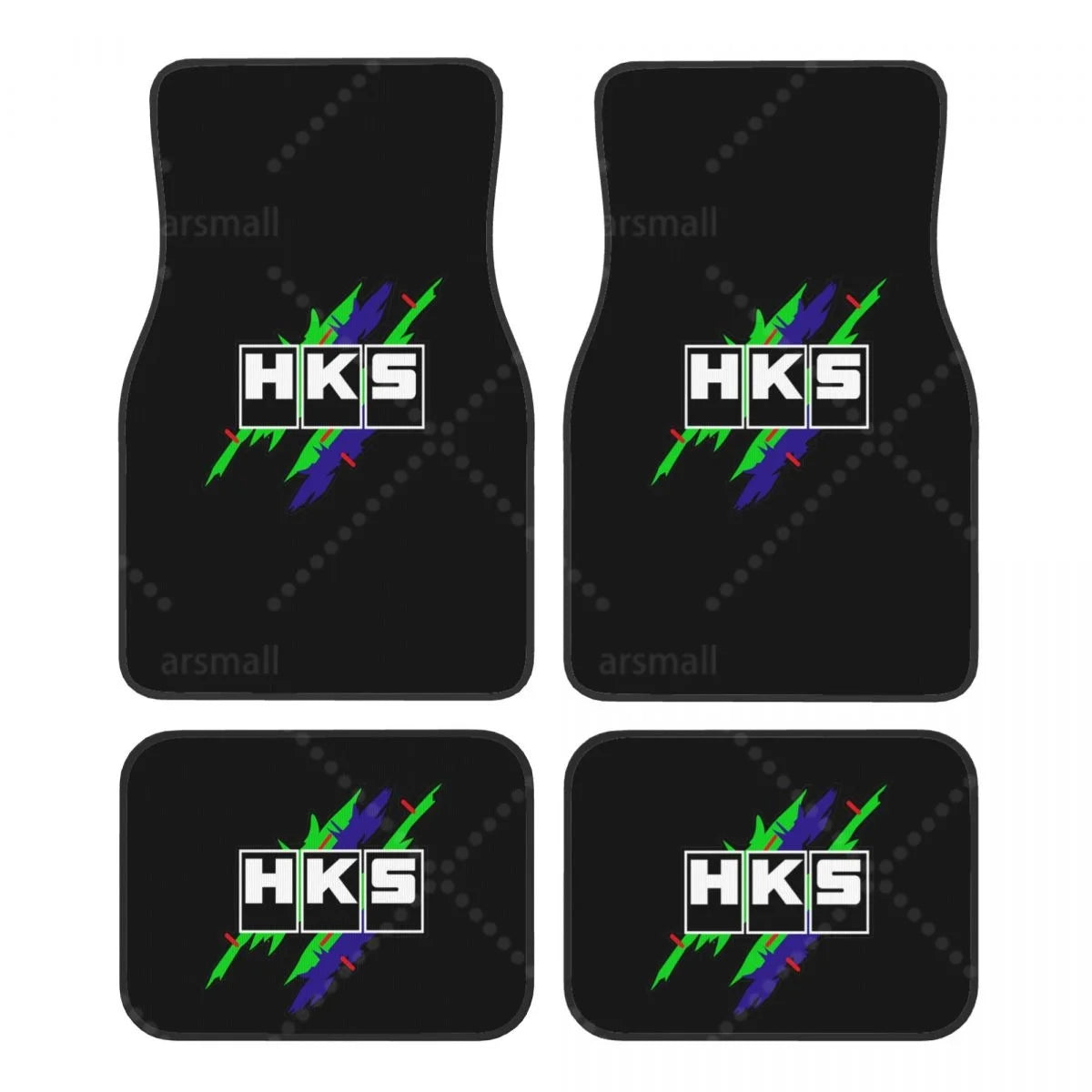 4-Piece Car Floor Mats with Rubber Backing – Front & Rear Full Coverage